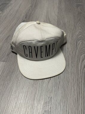 Cav Empt Cream 5-Panel Cap with Black Logo